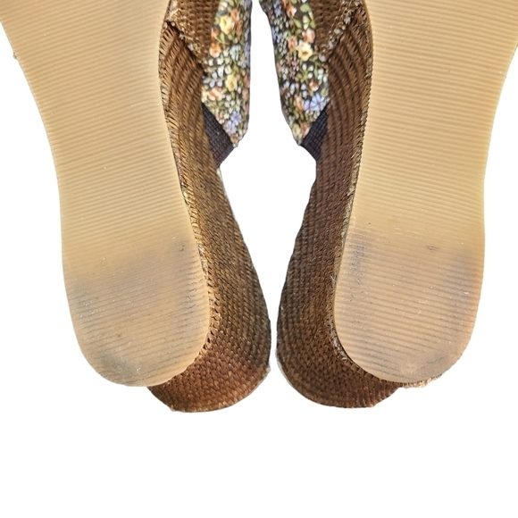 Mudd Y2K Emma Floral Chunky Wedge Sandals, Size 8.5 - Picture 10 of 11